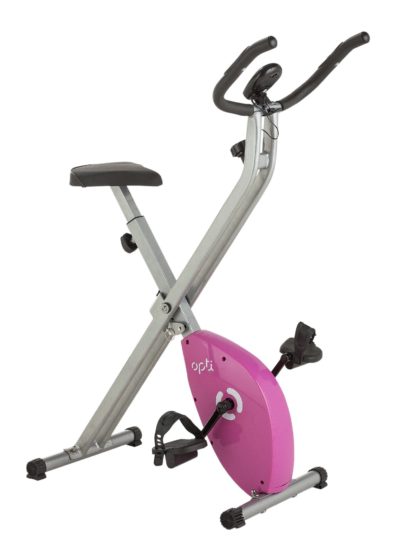 Opti - Folding Exercise Bike - Pink